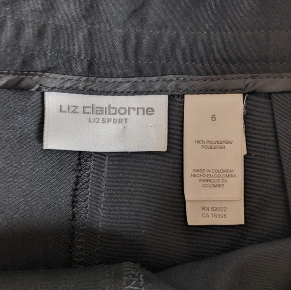 Vintage Liz Claiborne Lizsport Black Trouser Pant - Picture 2 of 10